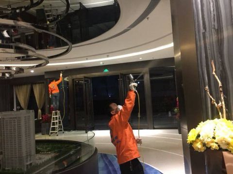 售楼部办公室除甲醛施工现场